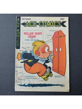 Ace Comics October 1945 #103 Vintage Roller Skate Derby King Features